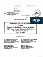 Projet Elevage Et Commercialisation Porc PDF