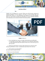 Learning Activity 4 Evidence: Job Interview: Fuente: Fotolia (S.F.)