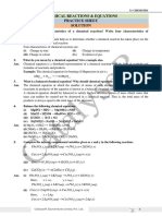 Chemical Reactions & Equations Practice Sheet Solution