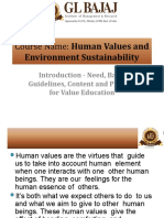 Course Name: Human Values And: Environment Sustainability