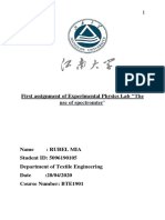 First Assignment of Experimental Physics Lab ": The Use of Spectromter"