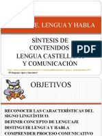 Lenguaje, Lengua, Habla, Dialecto Slideshare