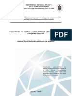 Unesp: Acolhimento No Estágio: Entre Modelos E Possibilidades de Formaçao Docente