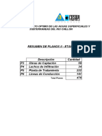 Lista de Planos II-Etapa Río Chillón IMPREGILO - ACEA Final