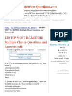 130 TOP MOST D.C.MOTORS Multiple Choice Questions and Answers PDF D.C.MOTORs