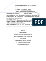 Taller de Refuerzo de Contabilidad Grado 7º para Vacaciones