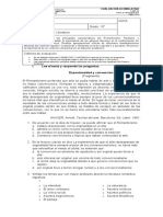 Evaluación de Español y Literatura Décimo Grado