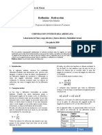 Informe de Laboratorio Reflexio y Refraccion