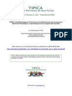 Florez Una Metodologia de Promocion de La Salud Escolar PDF