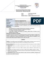 3º Medio Administración, Módulo Procesos Administrativos