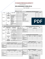 PFA Form and Criterion PE 4