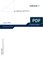 Edexcel GCE Biology / Biology (Human) (6101/01) : January 2006