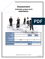 Assessment: Undertake Project Work BSBPMG522