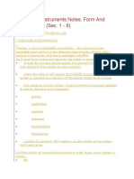 Negotiable Instruments Notes: Form and Interpretation (Sec. 1 - 8)