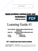 M08 Apply Problem Solving Techniques