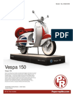 Vespa 150 Papercraft e Instrucciones de Armado