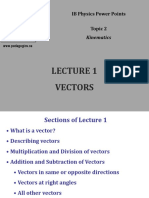 Vectors: IB Physics Power Points Topic 2