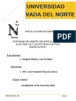 Portafolio Diseño de Instalaciones Sanitarias y Electricas de Una Edificacion PDF