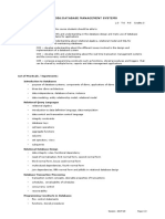 Int306:Database Management Systems: Course Outcomes