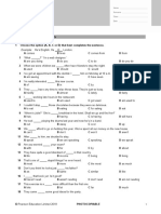 B2 First Full Placement Test: Example: He's English. He