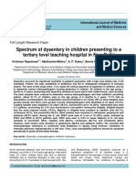 Spectrum of Dysentery in Children Presenting To A Tertiary Level Teaching Hospital in New Delhi