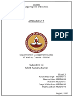 Assignment 5: Legal Aspects of Business MS5210