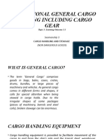 Conventional General Cargo Handling Including Cargo Gear