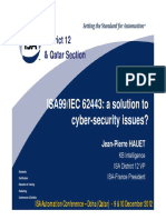 ISA99/IEC 62443: A Solution To Cyber-Security Issues?: District 12 & Qatar Section