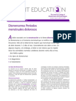 Patient Educati N: Dismenorrea: Períodos Menstruales Dolorosos