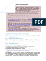 Letter of First/second Warning Template: Best Practice Guide On Managing Underperformance