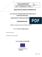 Programación PGC Programación de La Producción 2º PPF 19.20 New