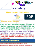 Unlocking of Word Difficulties