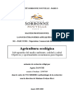 Agricultura Ecológica Salvaguardia Del Medio Ambiente, Calidad y Salud Objetivos y Oportunidades Económicas para España