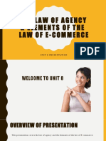 The Law of Agency and Elements of The Law of Electronic Commerce