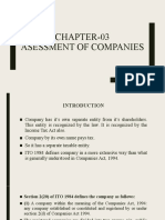 Chapter - 3 - Assessment of Companies