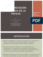 Deshidratación Osmótica de La Papaya