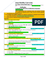 Counselling - Admission - Schedule