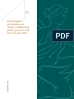 Psychological Perspectives On Obesity - Addressing Policy, Practice, and Research Priorities PDF