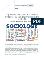 My Booklist and Approach To Answer Writing For The Sociology Optional of The UPSC CSE - A Blog by Neha Bhosle