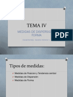 TEMA IV Medidas de Dispersion y Forma