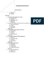 Corporate Governance MCQS: 1. Property of The Company Belongs To