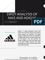 Swot Analysis of Nike and Adidas: Business English 2017