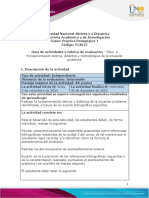 Guia de Actividades y Rúbrica de Evaluación - Paso 4 - Fundamentación Teórica, Didáctica y Metodológica de La Situación Problema