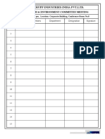 Safety Committee Meeting Attendance Records