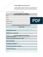 Factores Ambientales Del Proyecto