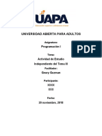 Tarea 3 Programacion 1 Uapa RGR