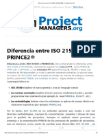 Diferencia Entre ISO 21500 y PRINCE2® - Certificación PM