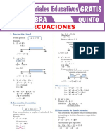 Inecuaciones para Quinto Grado de Secundaria PDF