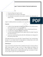 Determination of Copper Content in Solution Using Spectrophotometer