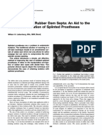 Clinical Aids Manipulation of Rubber Dam Septa: An Aid To The Meticulous Isolation of Splinted Prostheses